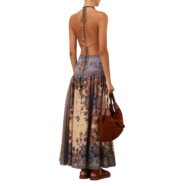 Ascension Plunge Halter Maxi Dress image number null