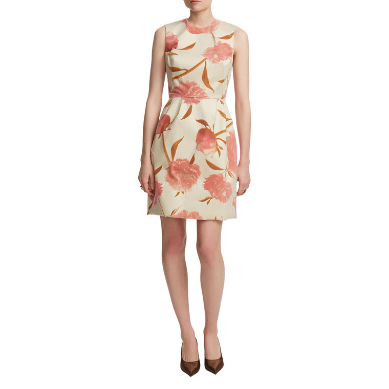 Sleeveless Floral Velvet Mini Dress image number null