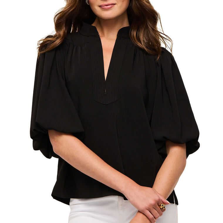 Dani Puff Sleeve V-Neck Blouse image number null