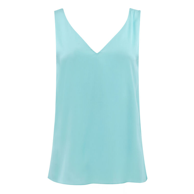 Sailor Sleeveless Stretch Silk Shell image number null