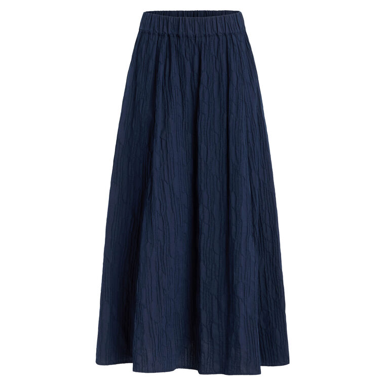 Sasha Textured Pull-On Midi Skirt image number null