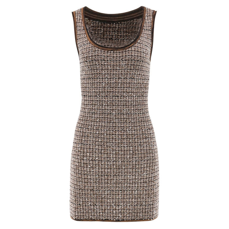 Bassette Sleeveless Knit Mini Dress image number null