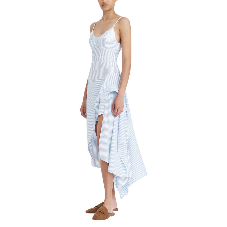 Cascade Sleeveless Midi Shirt Dress image number null