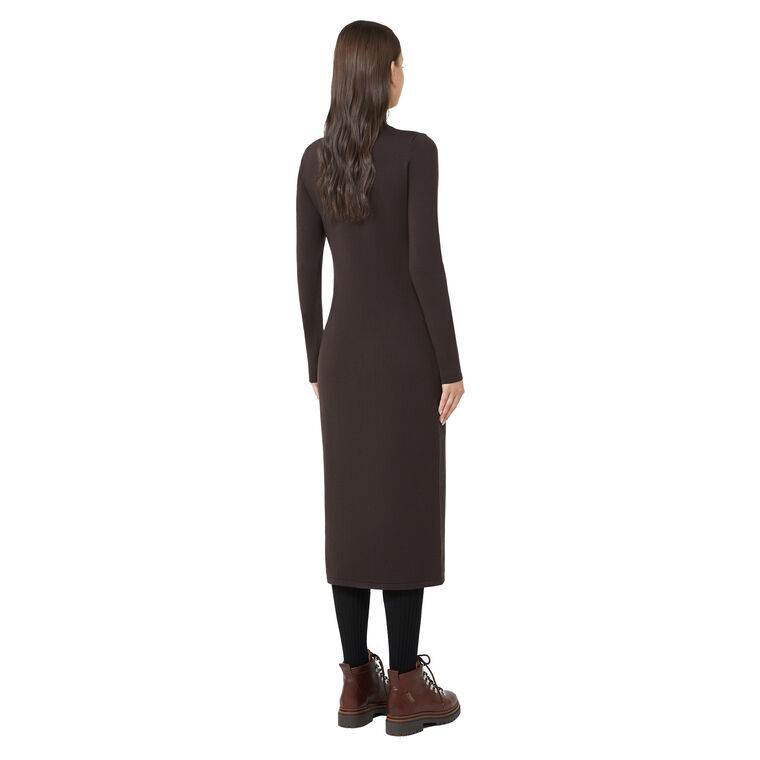 Ocroma Long Sleeve Wool Knit Midi Dress image number null