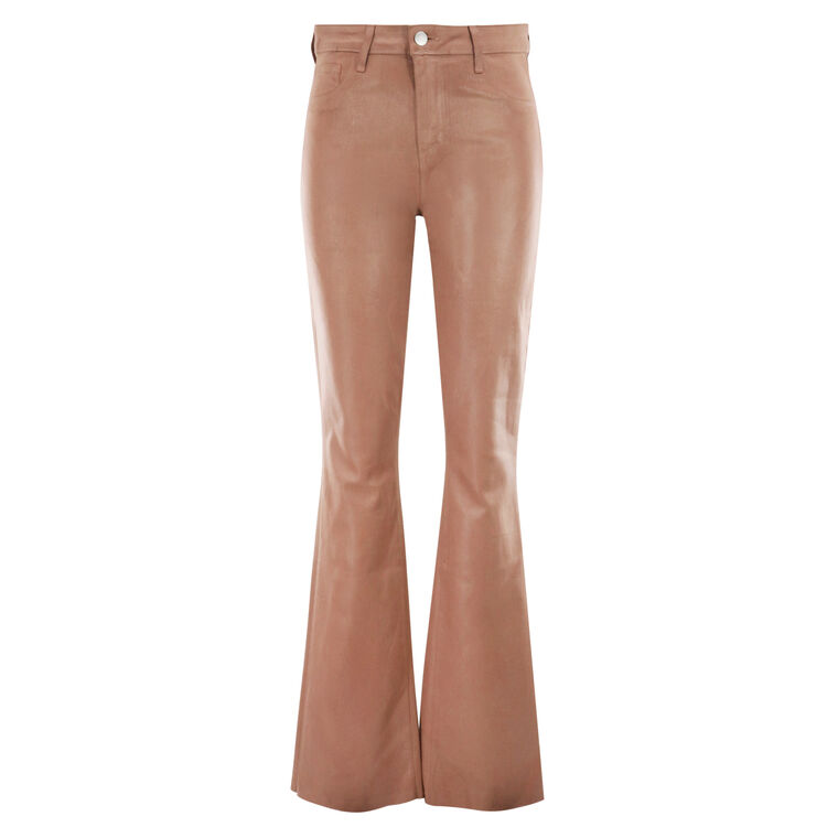 Ruth High Rise Straight-Leg Raw Hem Coated Jean image number null