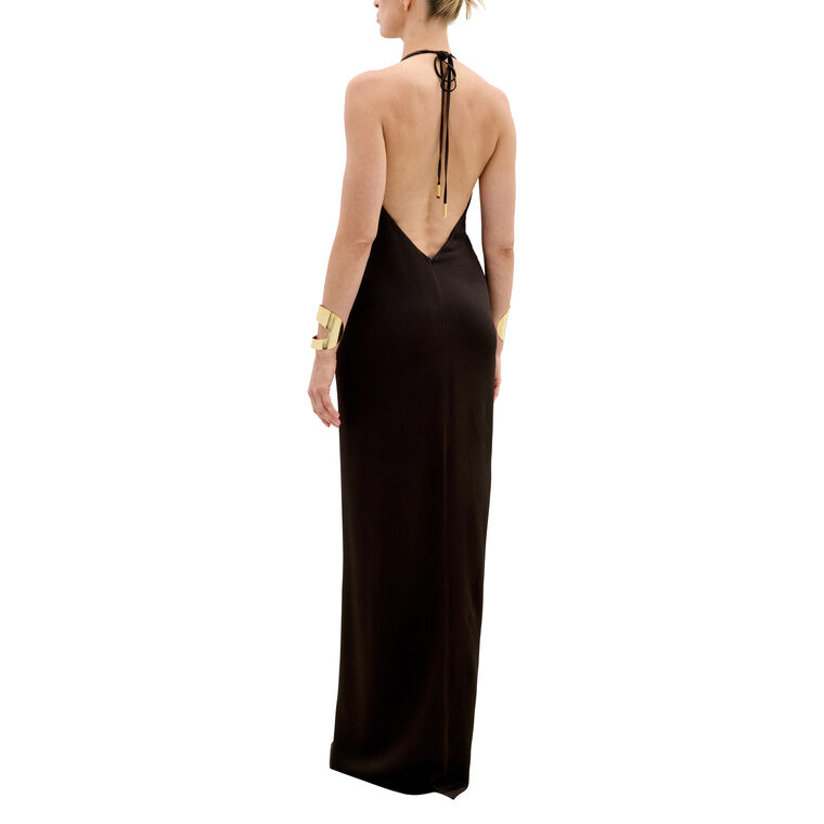 Rowan Satin Halterneck Maxi Dress image number null