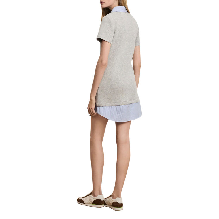 Kenwood Short Sleeve Mixed Media Mini Dress image number null