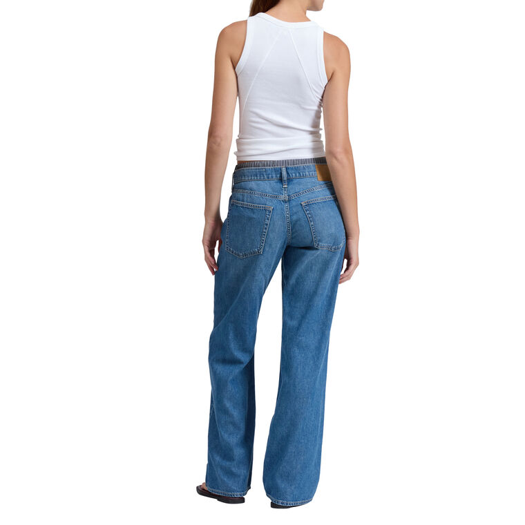 Saige Relaxed Straight Boxer Jeans image number null