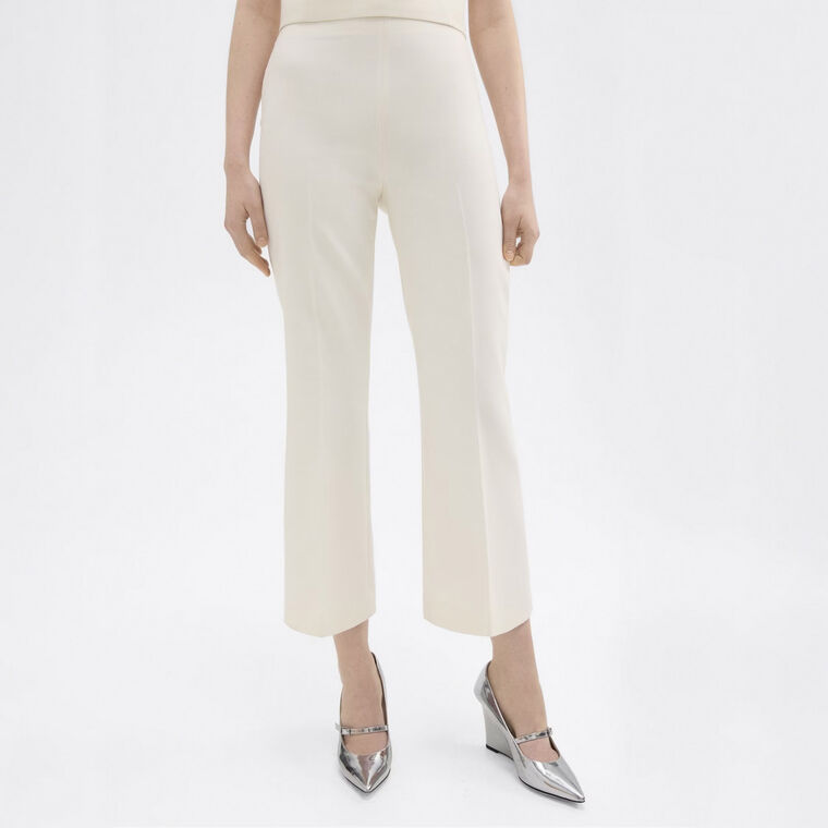 Cropped Kick Pant in Double Weave image number null
