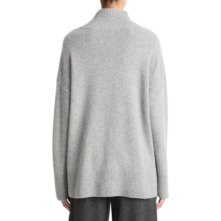 Wool-Cashmere Drop-Shoulder Turtleneck Sweater image number null