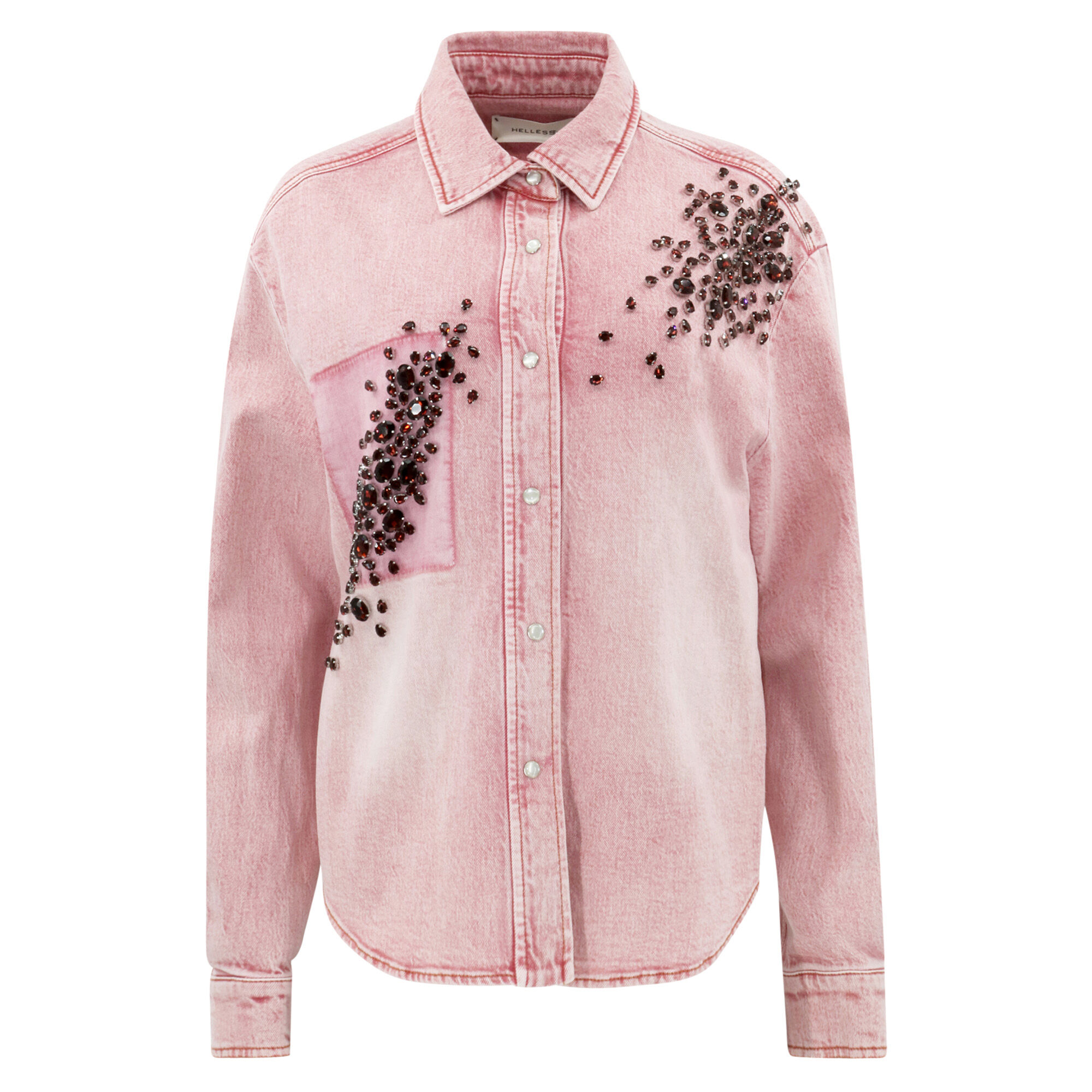 Holzer Denim Shirt With Crystal Embroidery