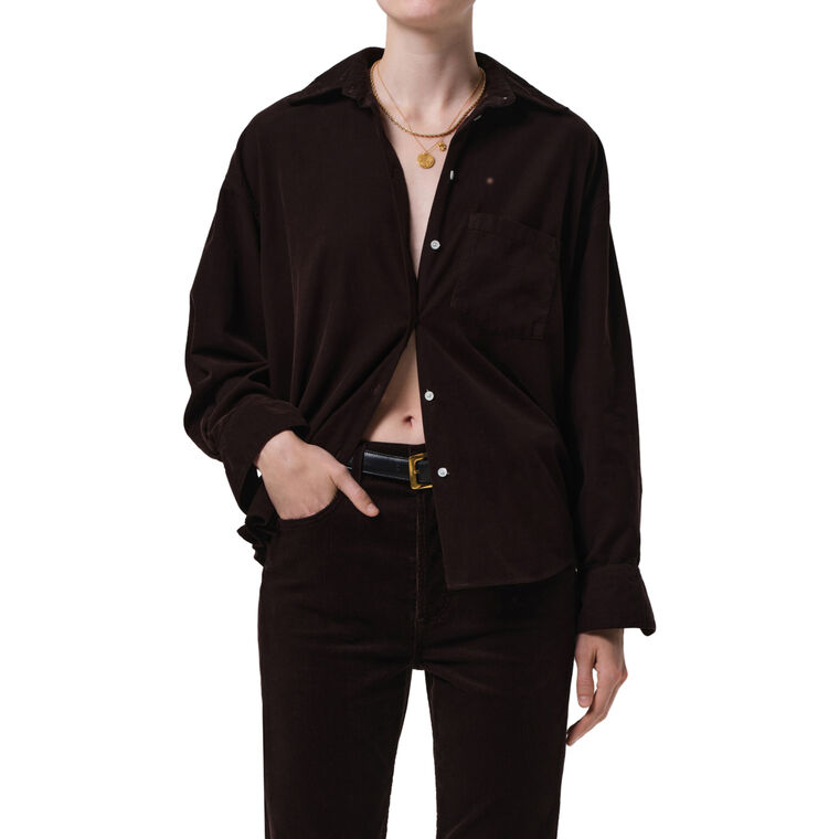 Kayla Baby Corduroy Long Sleeve Button-Up Shirt image number null