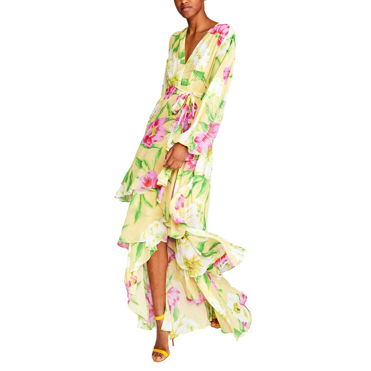 Courtney Floral Ruffled Maxi Dress image number null