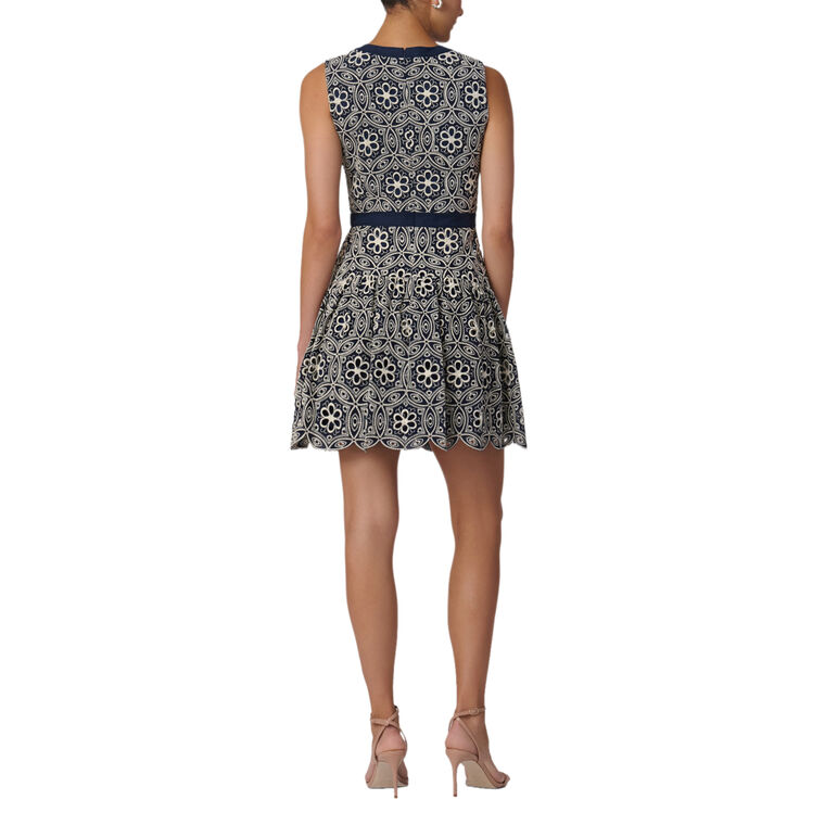 Sierra Sleeveless Embroidered Mini Dress image number null