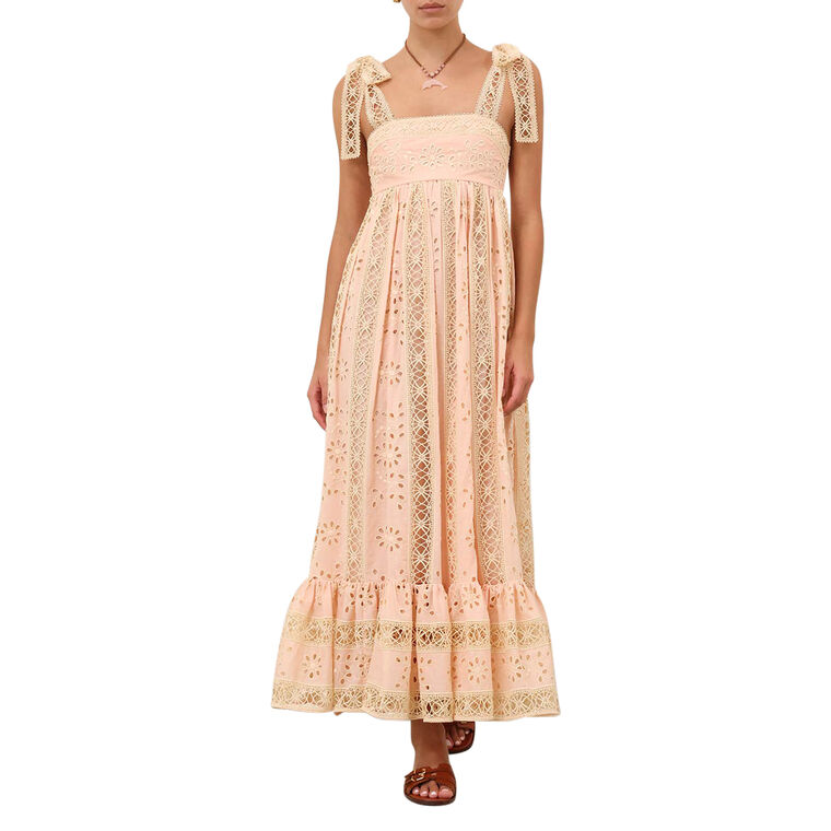 Awaken Textured Stripe Sleeveless Maxi Dress image number null