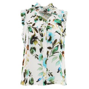 Go Spring Soiree Sleeveless Printed Blouse