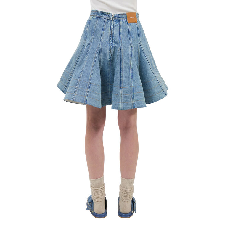 Kalle Denim Godet Skirt image number null