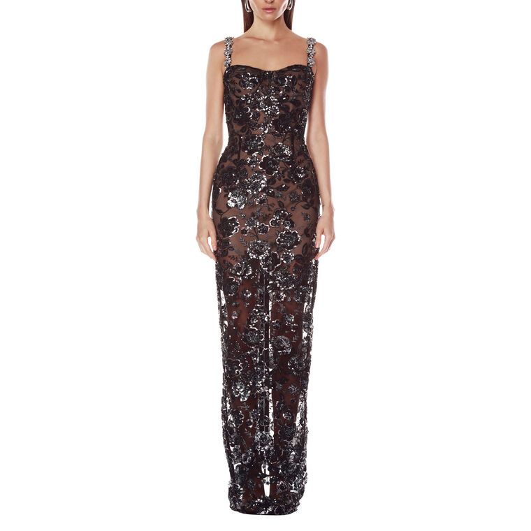 Dahlia Sleeveless Sequin Maxi Dress image number null