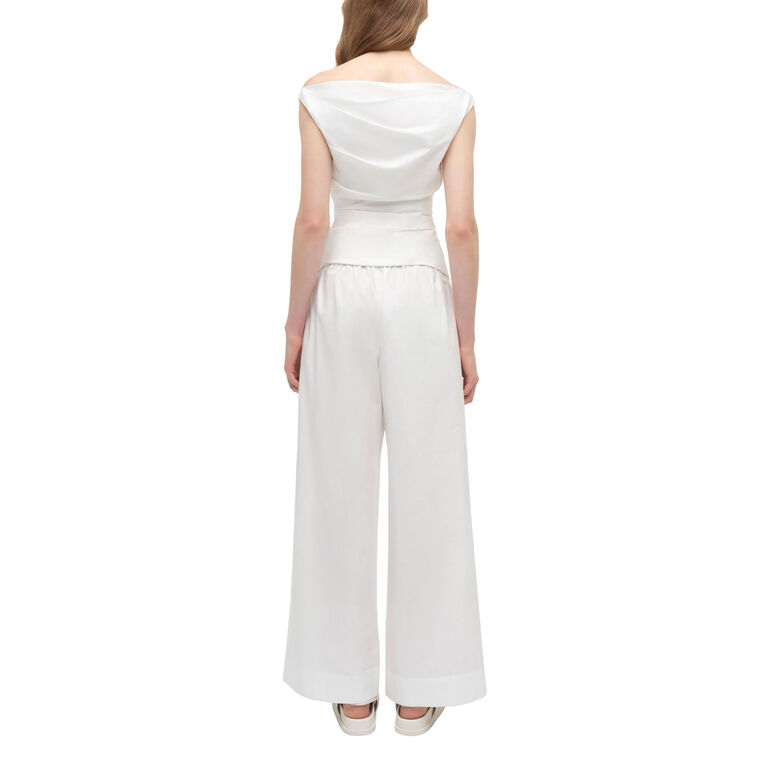 Maisel Sleeveless Draped Cotton Top image number null