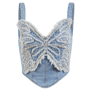 Butterfly Denim Top