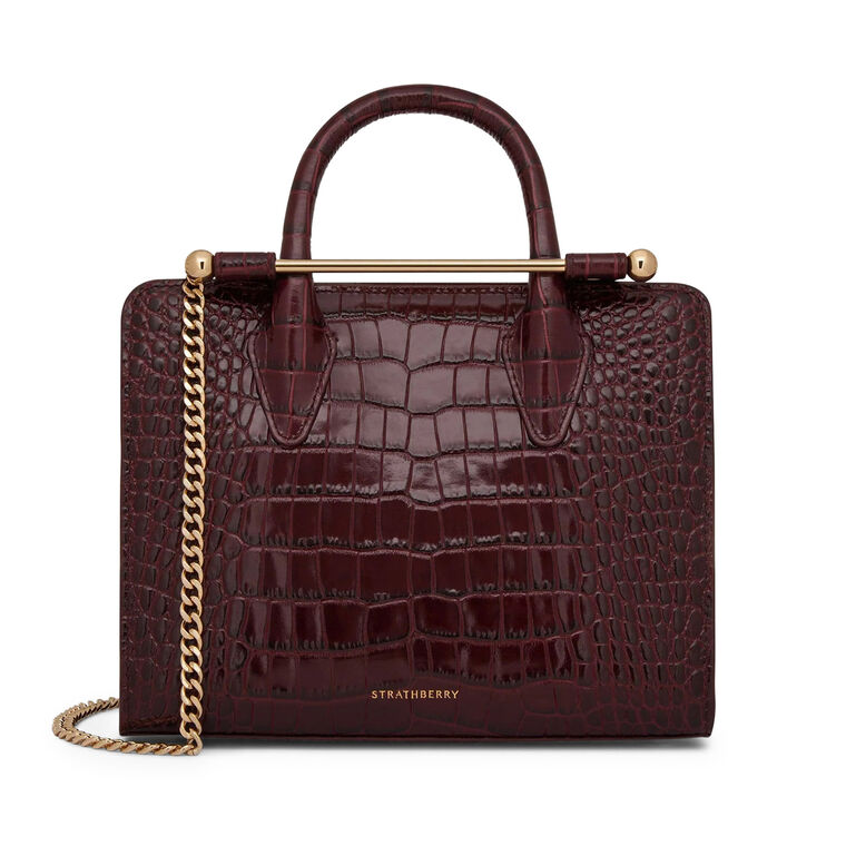 Croc-Embossed Mini Tote image number null
