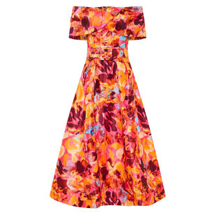 Gardenia Off The Shoulder Belted Midi Dress