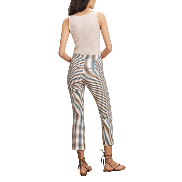 Arte High-Waisted Gingham Kick-Flare Pant image number null