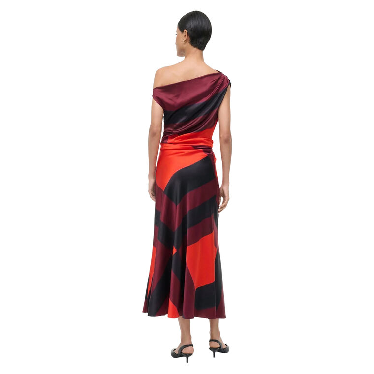 Phare Off-The-Shoulder Silk Midi Dress image number null