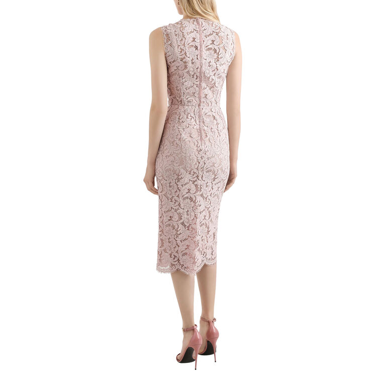 Sleeveless Cordonetto Lace Midi Dress image number null