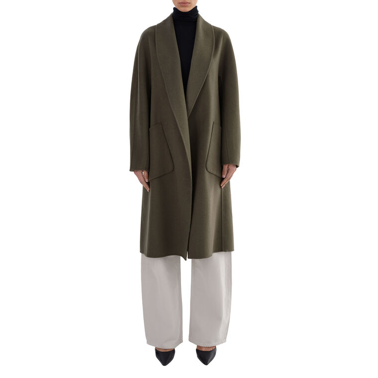Thara Shawl Collar Wool Coat image number null