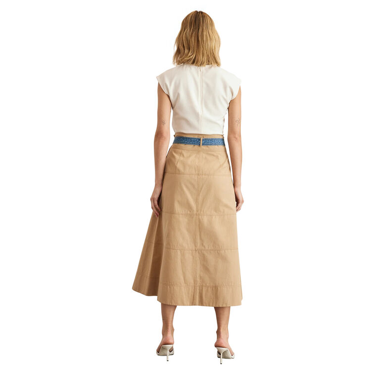 Hudson Belted A-Line Midi Skirt image number null