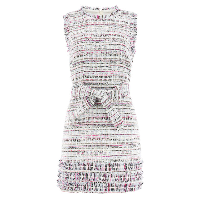 Sleeveless Ashton Belted Tweed Mini Dress image number null