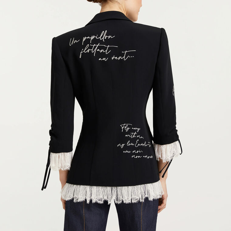 Mon Amour Roxie Embroidered Blazer image number null