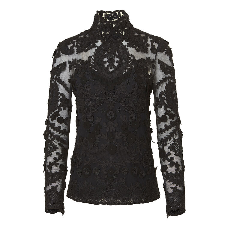 Embroidered Floral Applique Top image number null