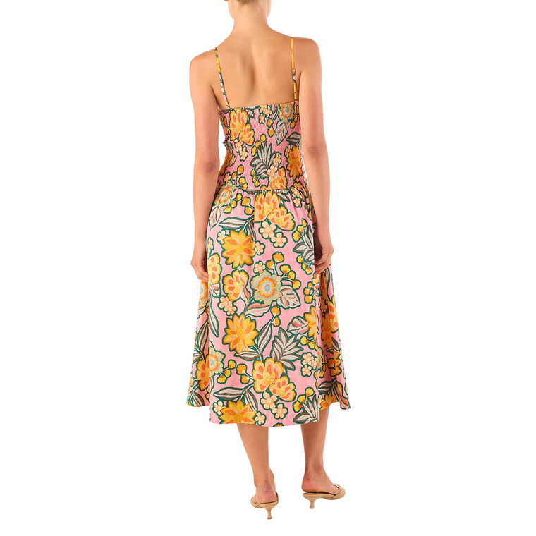 Roxie Sleeveless Smocked A-Line Midi Dress image number null