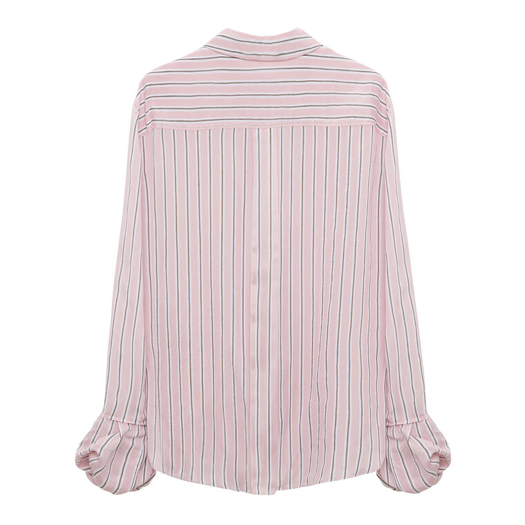 Striped Ease Long Sleeve Button-Down Blouse image number null