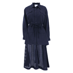 Eleanor Long Sleeve Midi Shirt Dress