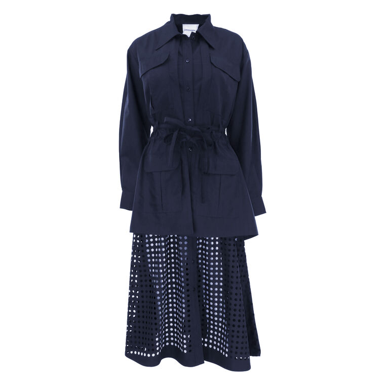 Eleanor Long Sleeve Midi Shirt Dress image number null