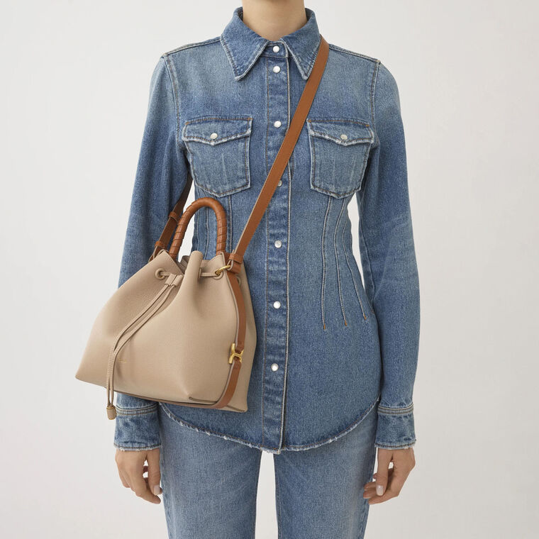 Marcie Leather Bucket Bag image number null