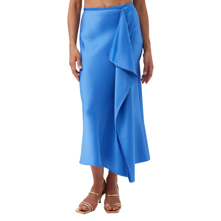 Sahel Satin Midi Skirt image number null