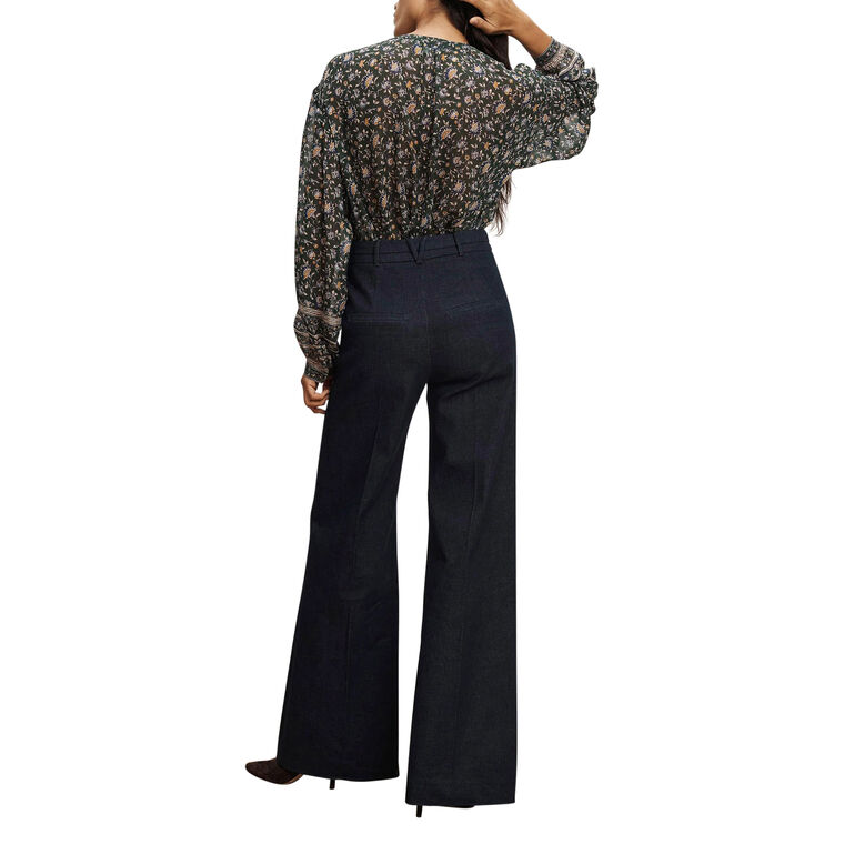 Crue High-Waisted Wide-Leg Denim Pant image number null