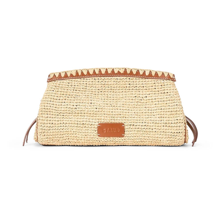 Maude Convertible Raffia Clutch image number null