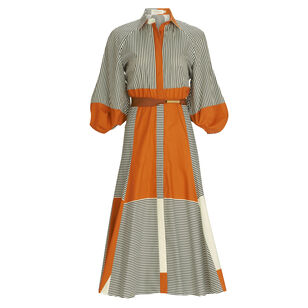 Agostina 3/4 Sleeve A-Line Midi Dress