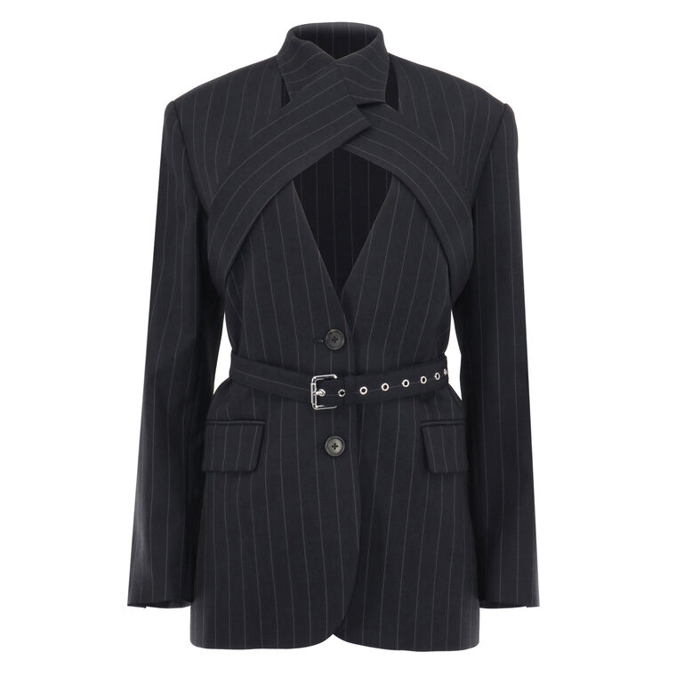 Harness Tailored Pinstripe Blazer image number null