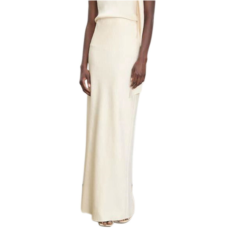 Fluid Satin Bias Column Skirt image number null