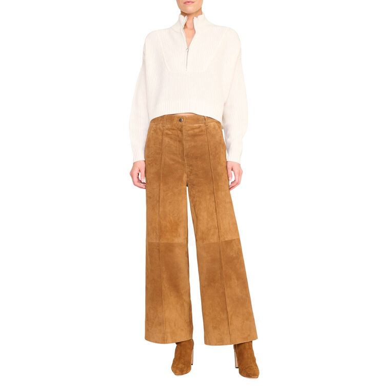 Cashmere Cropped Hampton Sweater image number null