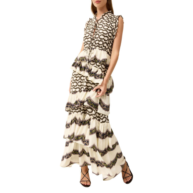 Franklin Sleeveless Tiered Maxi Dress image number null