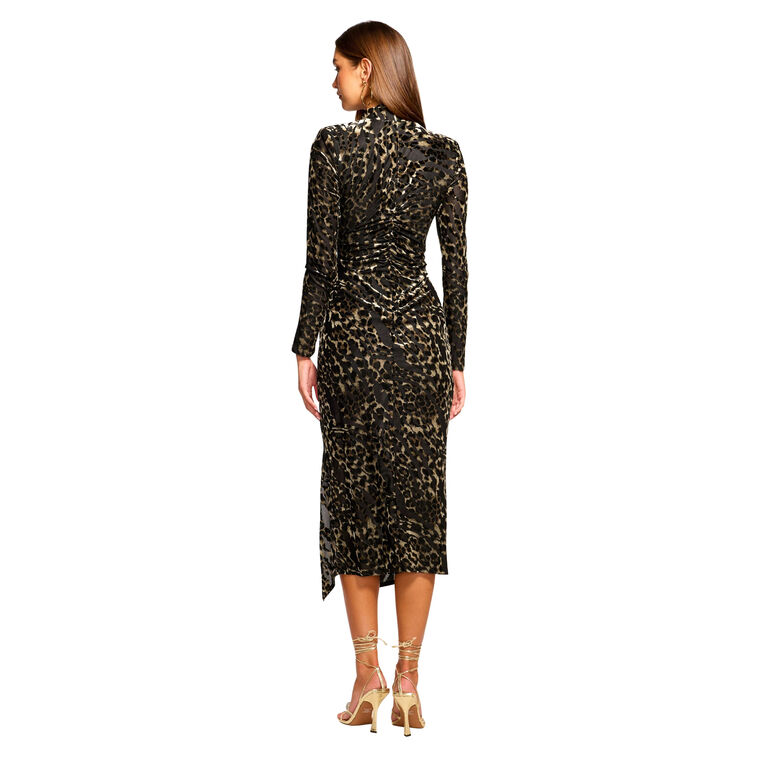 Eveline Mock Neck Midi Dress image number null