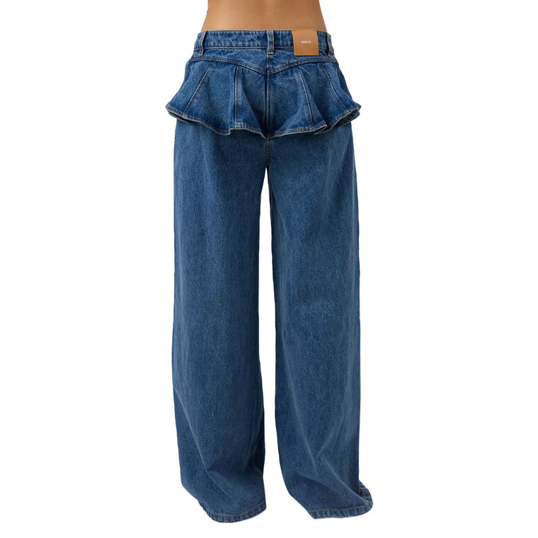 Avery Wide-Leg Ruffle Jean image number null