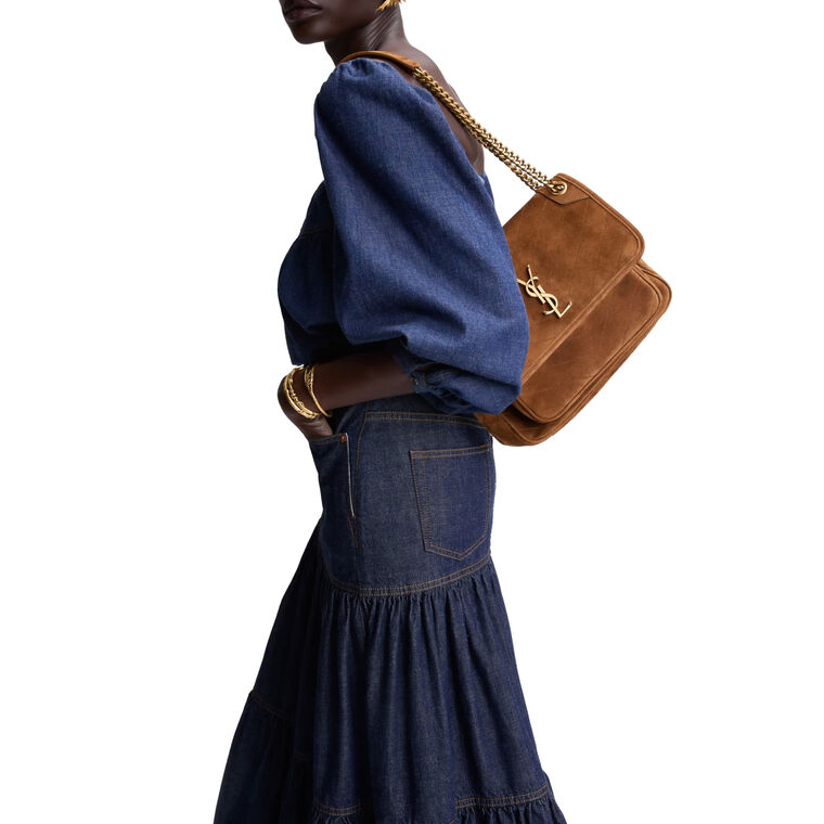 Suede Medium Niki Chain Bag image number null